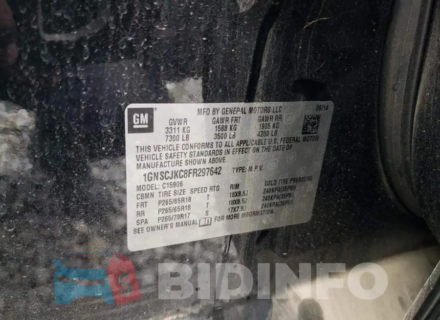 1GNSCJKC8FR297642 Photo# 13