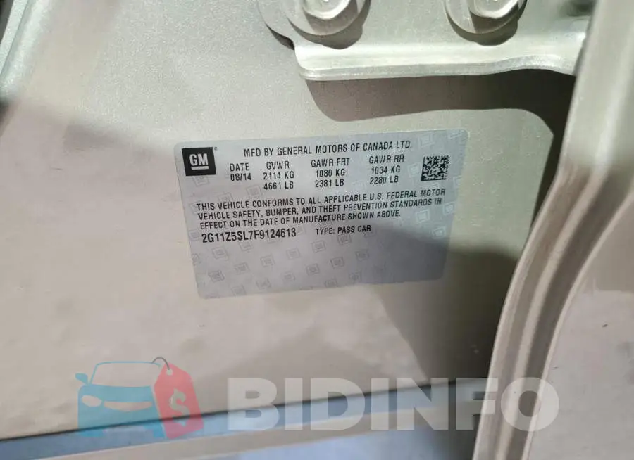 2G11Z5SL7F9124613 Photo# 12