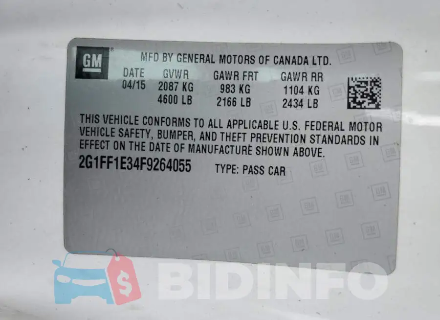 2G1FF1E34F9264055 Photo# 12