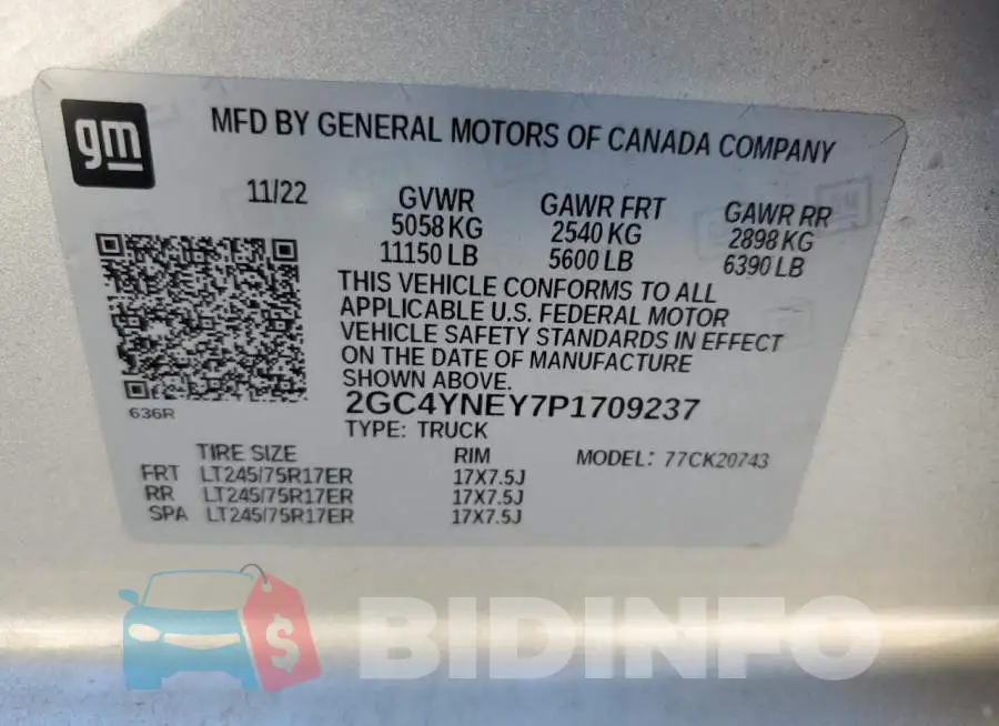 2GC4YNEY7P1709237 Photo# 12