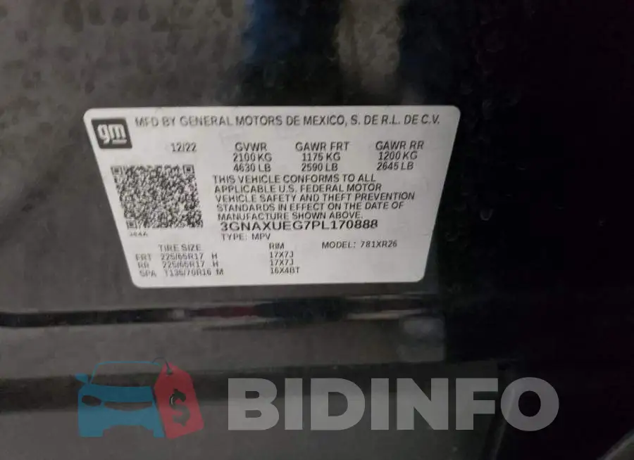 3GNAXUEG7PL170888 Photo# 13