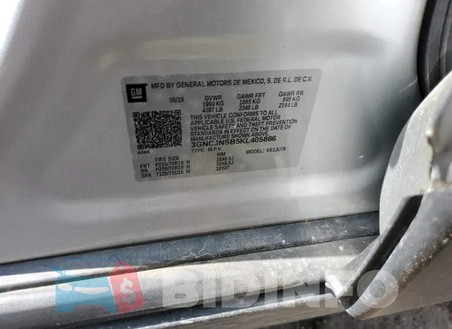 3GNCJNSB5KL405886 Photo# 13