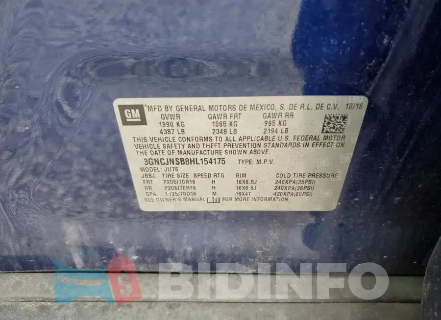3GNCJNSB8HL154175 Photo# 13