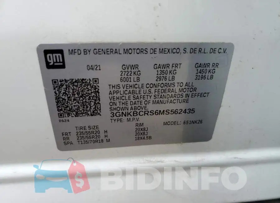 3GNKBCRS6MS562435 Photo# 13