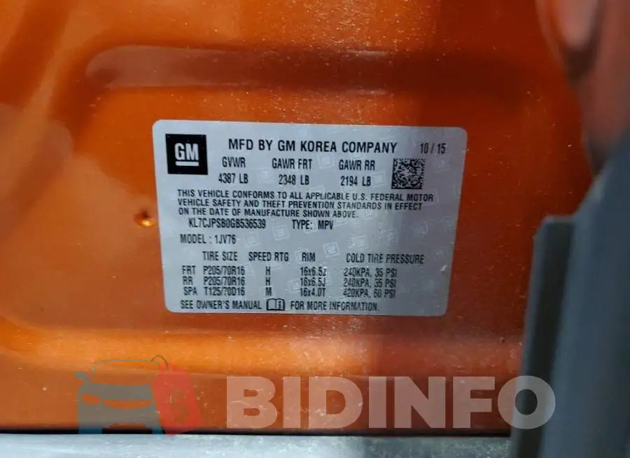 KL7CJPSB0GB536539 Photo# 13