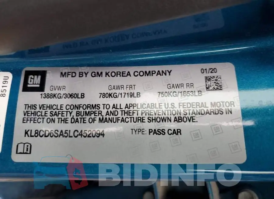 KL8CD6SA5LC452094 Photo# 13