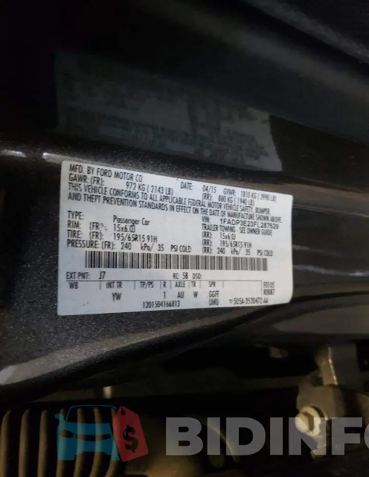 1FADP3E23FL287629 Photo# 12