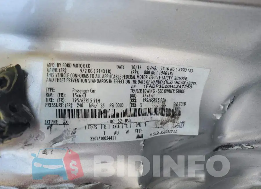1FADP3E26HL347258 Photo# 12