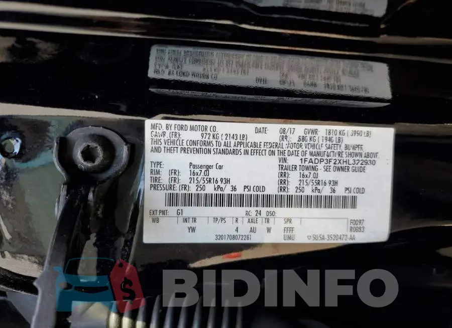 1FADP3F2XHL322930 Photo# 12