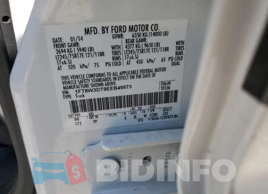 1FT8W3DT9EEB49573 Photo# 12