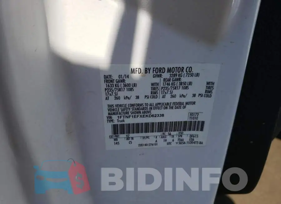1FTNF1EFXEKD62338 Photo# 12