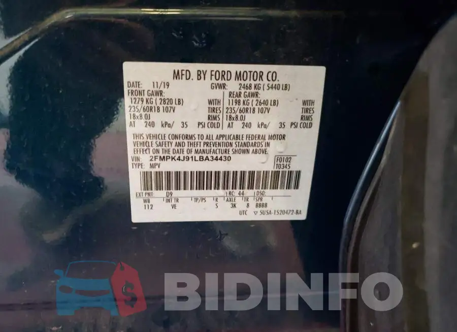 2FMPK4J91LBA34430 Photo# 14