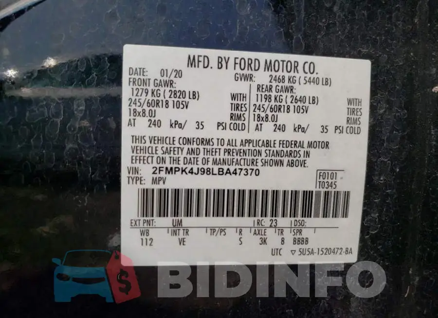 2FMPK4J98LBA47370 Photo# 12