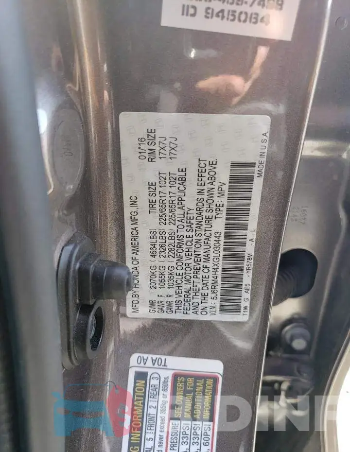 5J6RM4H4XGL030443 Photo# 14