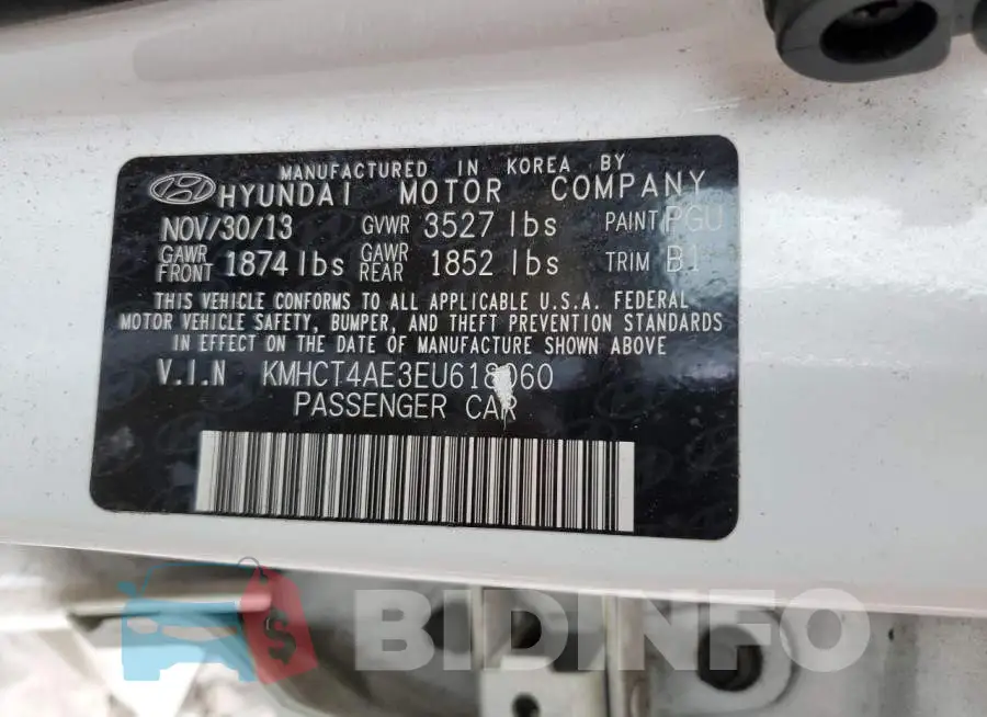 KMHCT4AE3EU618060 Photo# 12
