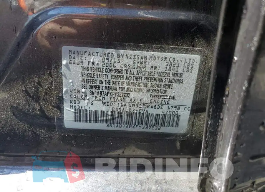 3N1AB7APXFY337232 Photo# 12