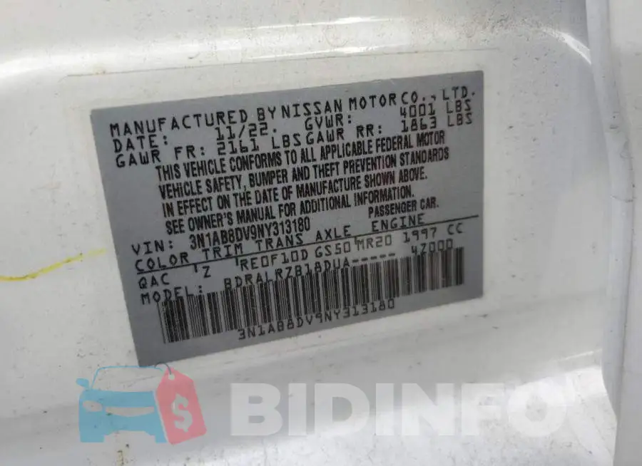 3N1AB8DV9NY313180 Photo# 12