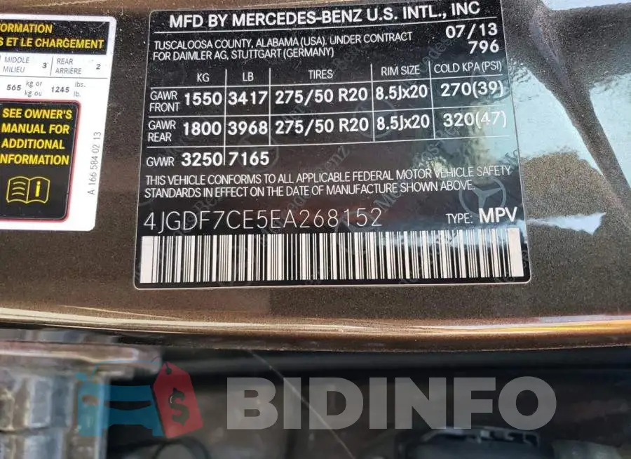 4JGDF7CE5EA268152 Photo# 13