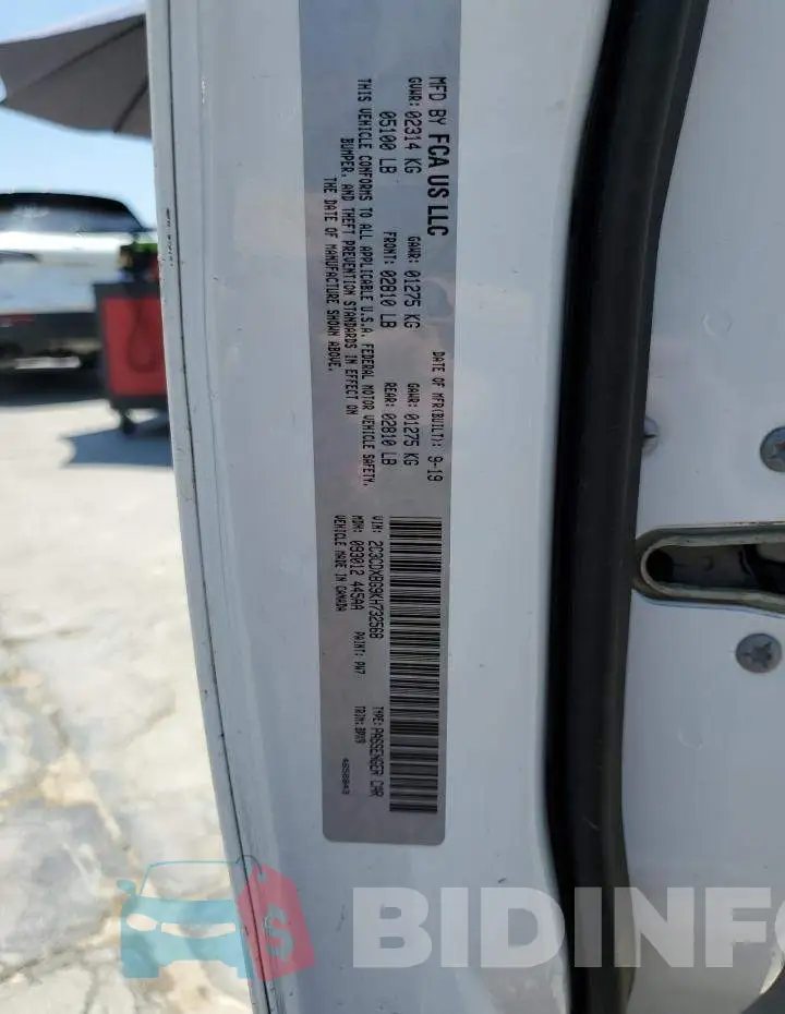 2C3CDXBG9KH732568 Photo# 12