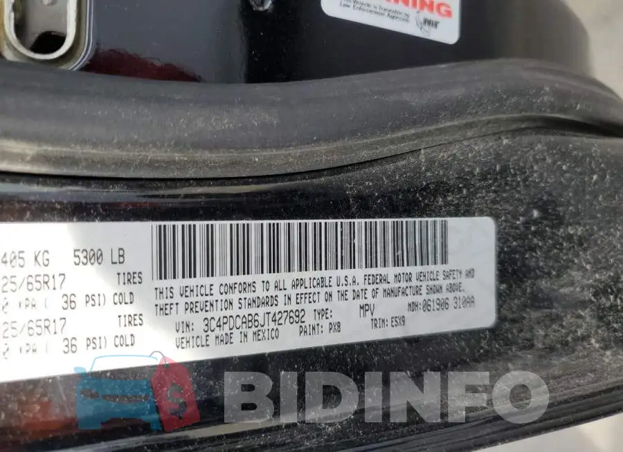 3C4PDCAB6JT427692 Photo# 13