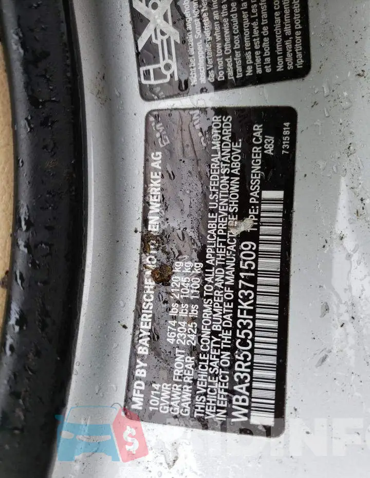WBA3R5C53FK371509 Photo# 12