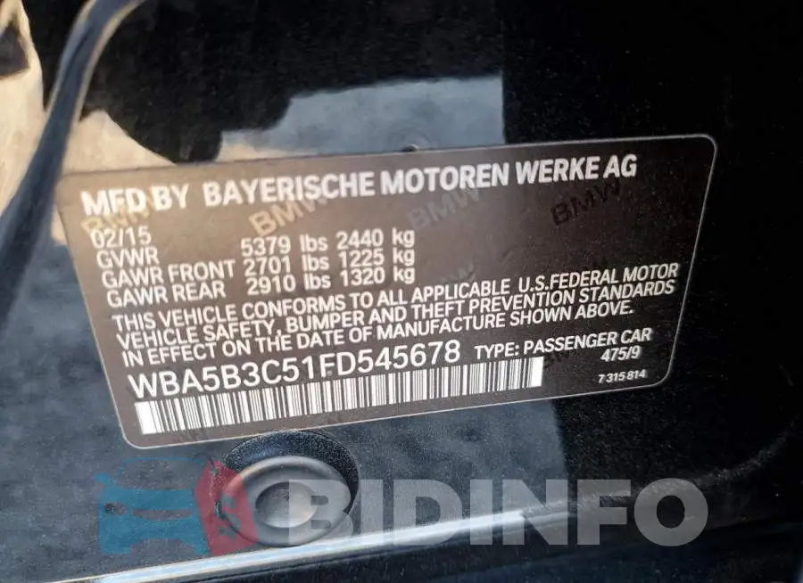 WBA5B3C51FD545678 Photo# 10