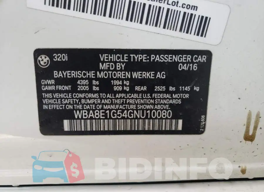 WBA8E1G54GNU10080 Photo# 13
