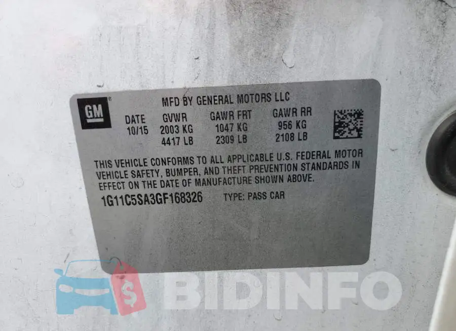 1G11C5SA3GF168326 Photo# 12