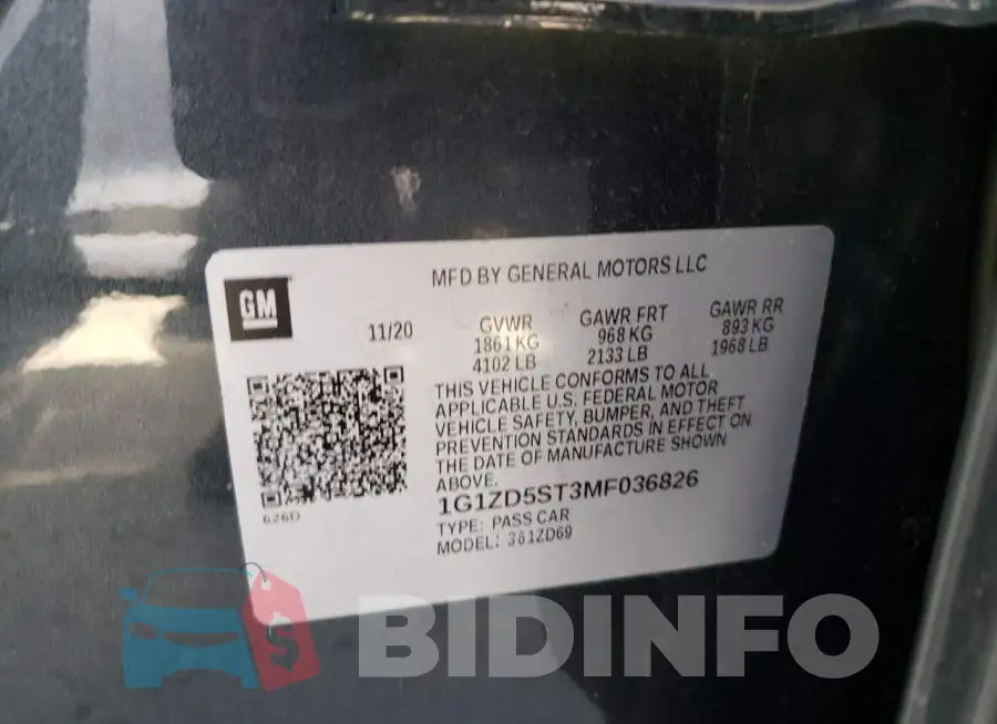 1G1ZD5ST3MF036826 Photo# 12
