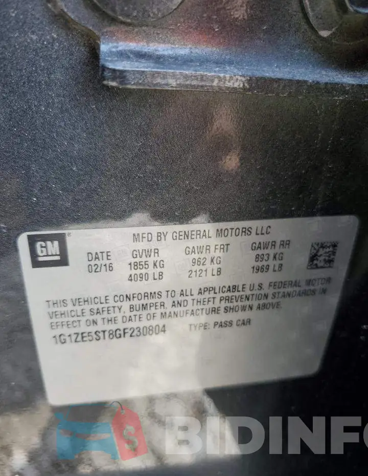 1G1ZE5ST8GF230804 Photo# 12
