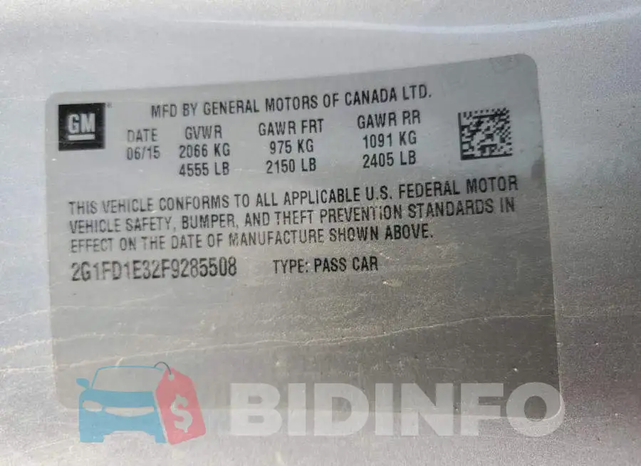 2G1FD1E32F9285508 Photo# 12
