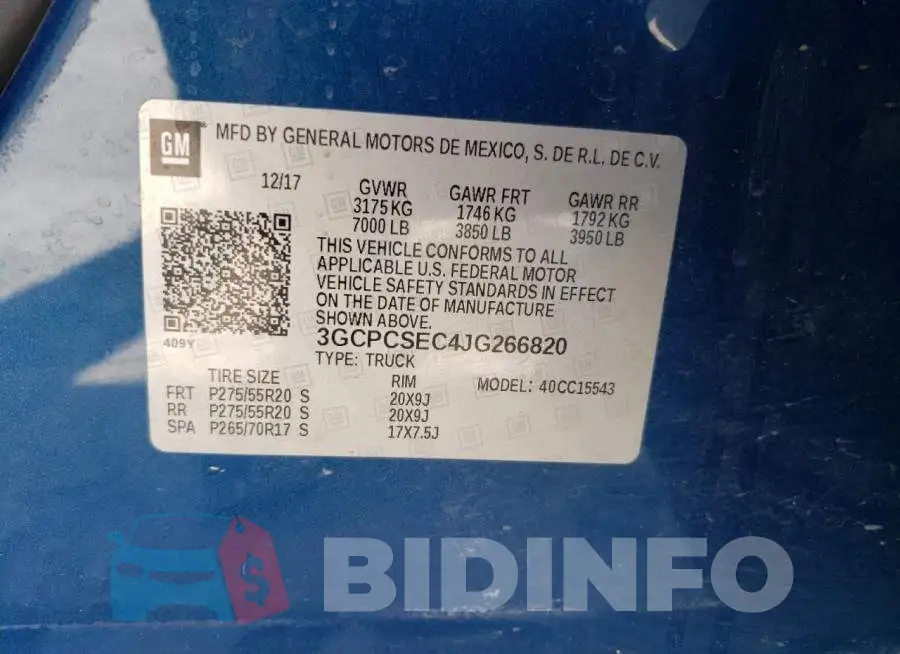 3GCPCSEC4JG266820 Photo# 12