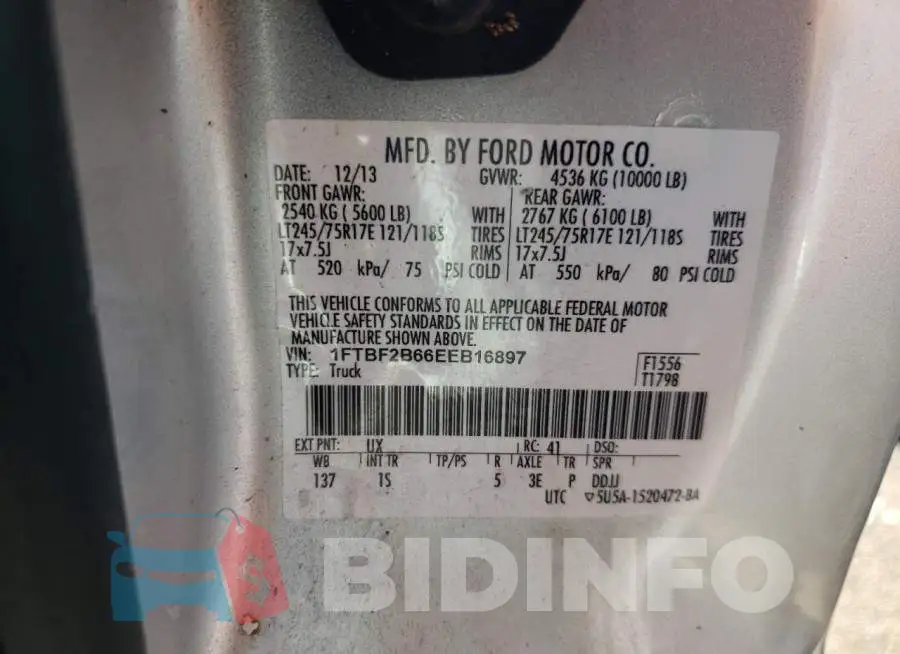 1FTBF2B66EEB16897 Photo# 12