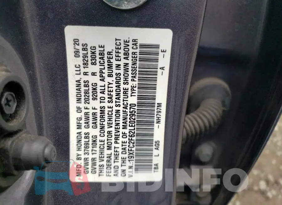19XFC2F62LE029570 Photo# 12
