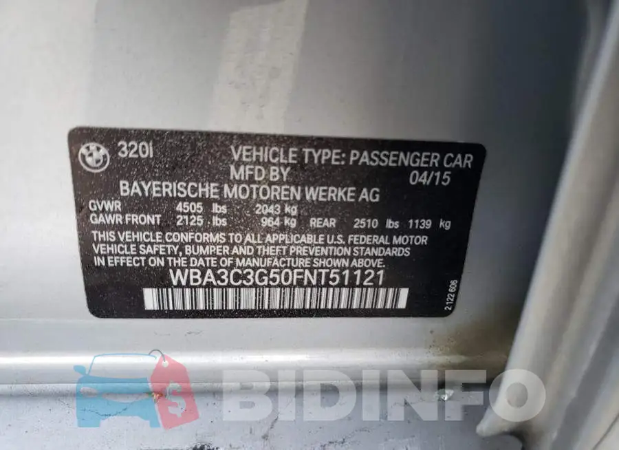 WBA3C3G50FNT51121 Photo# 12