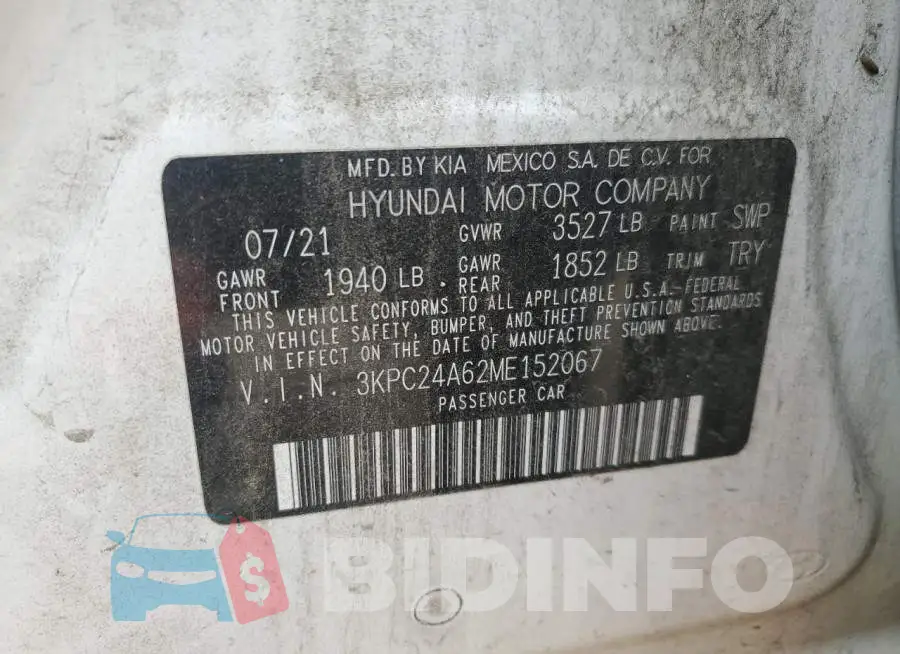 3KPC24A62ME152067 Photo# 12