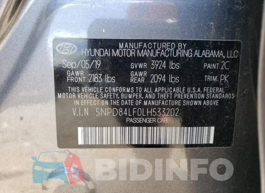 5NPD84LF0LH533202 Photo# 12