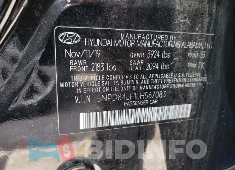 5NPD84LF1LH567083 Photo# 13