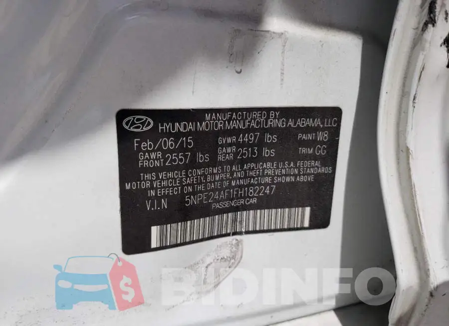 5NPE24AF1FH182247 Photo# 12