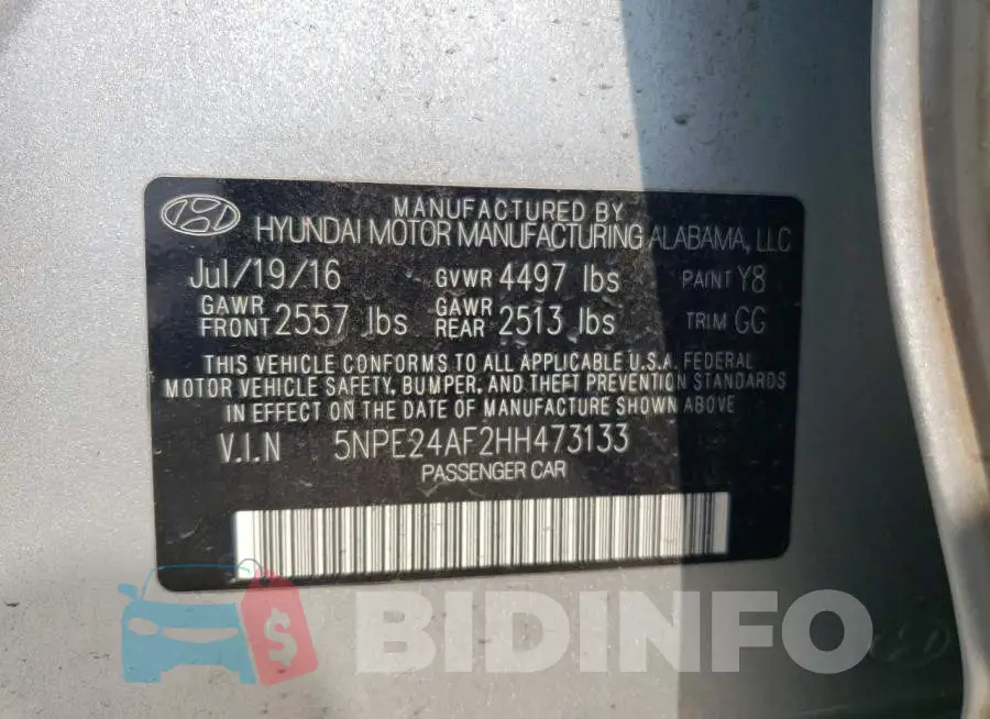 5NPE24AF2HH473133 Photo# 12