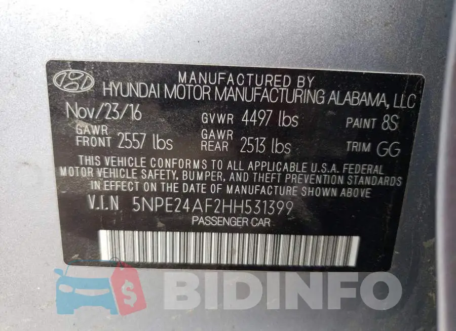 5NPE24AF2HH531399 Photo# 12
