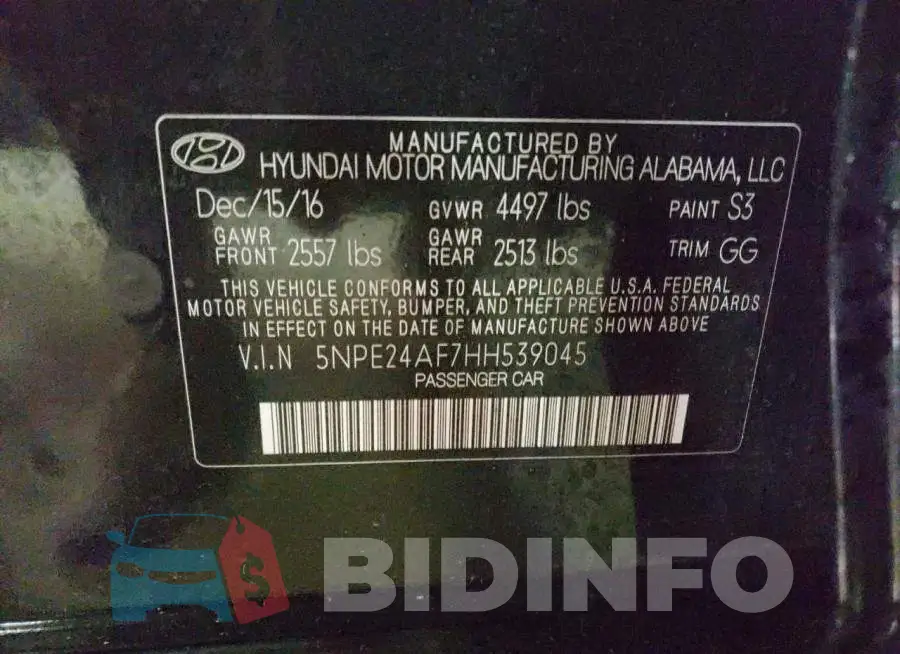 5NPE24AF7HH539045 Photo# 13