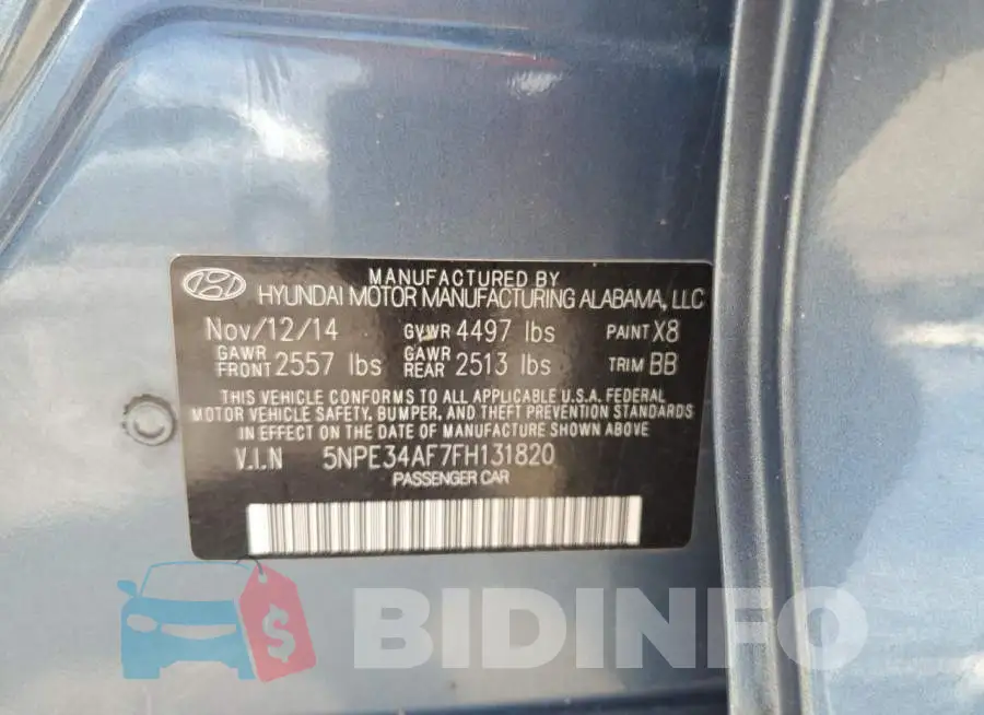 5NPE34AF7FH131820 Photo# 12