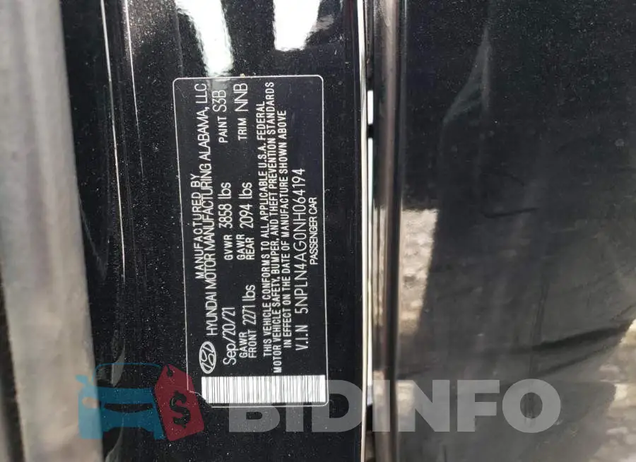5NPLN4AG0NH064194 Photo# 12