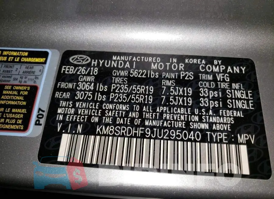 KM8SRDHF9JU295040 Photo# 13