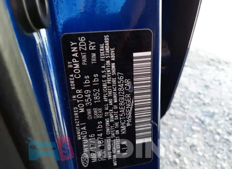 KMHCT5AE8GU284567 Photo# 12