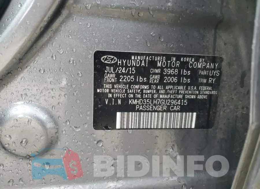 KMHD35LH7GU296415 Photo# 13