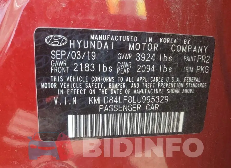 KMHD84LF8LU995329 Photo# 12