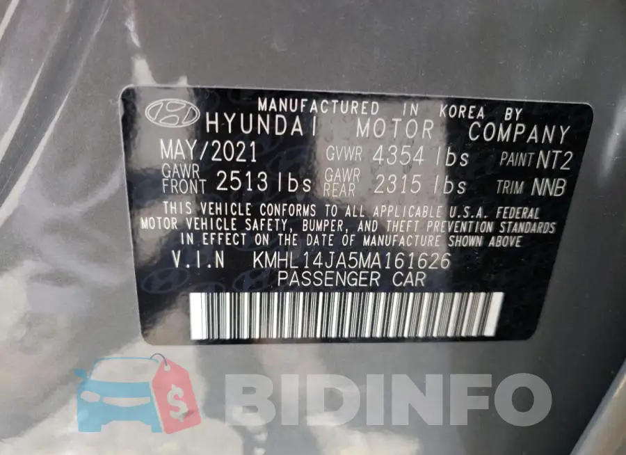 KMHL14JA5MA161626 Photo# 12