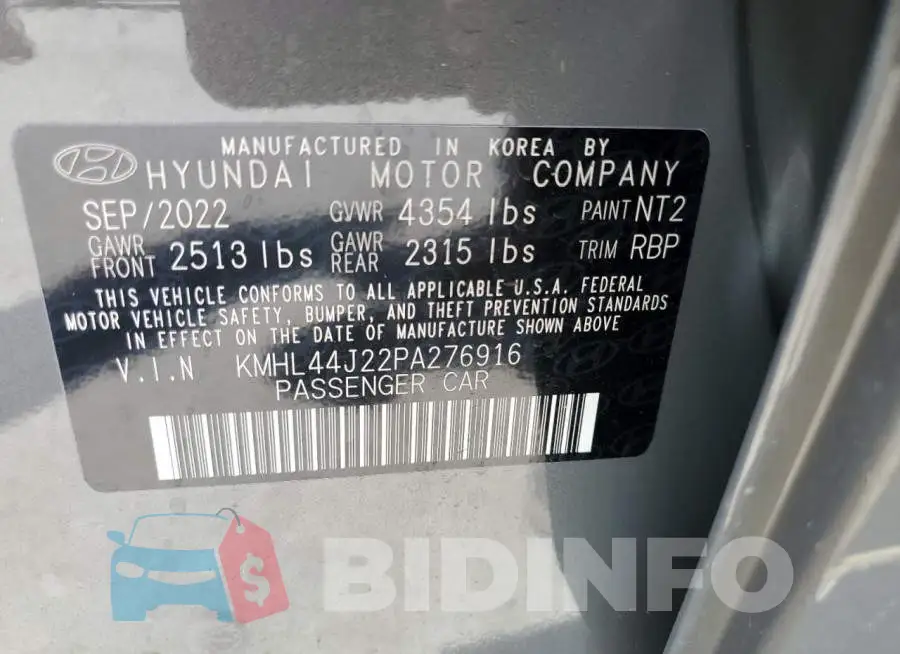 KMHL44J22PA276916 Photo# 12